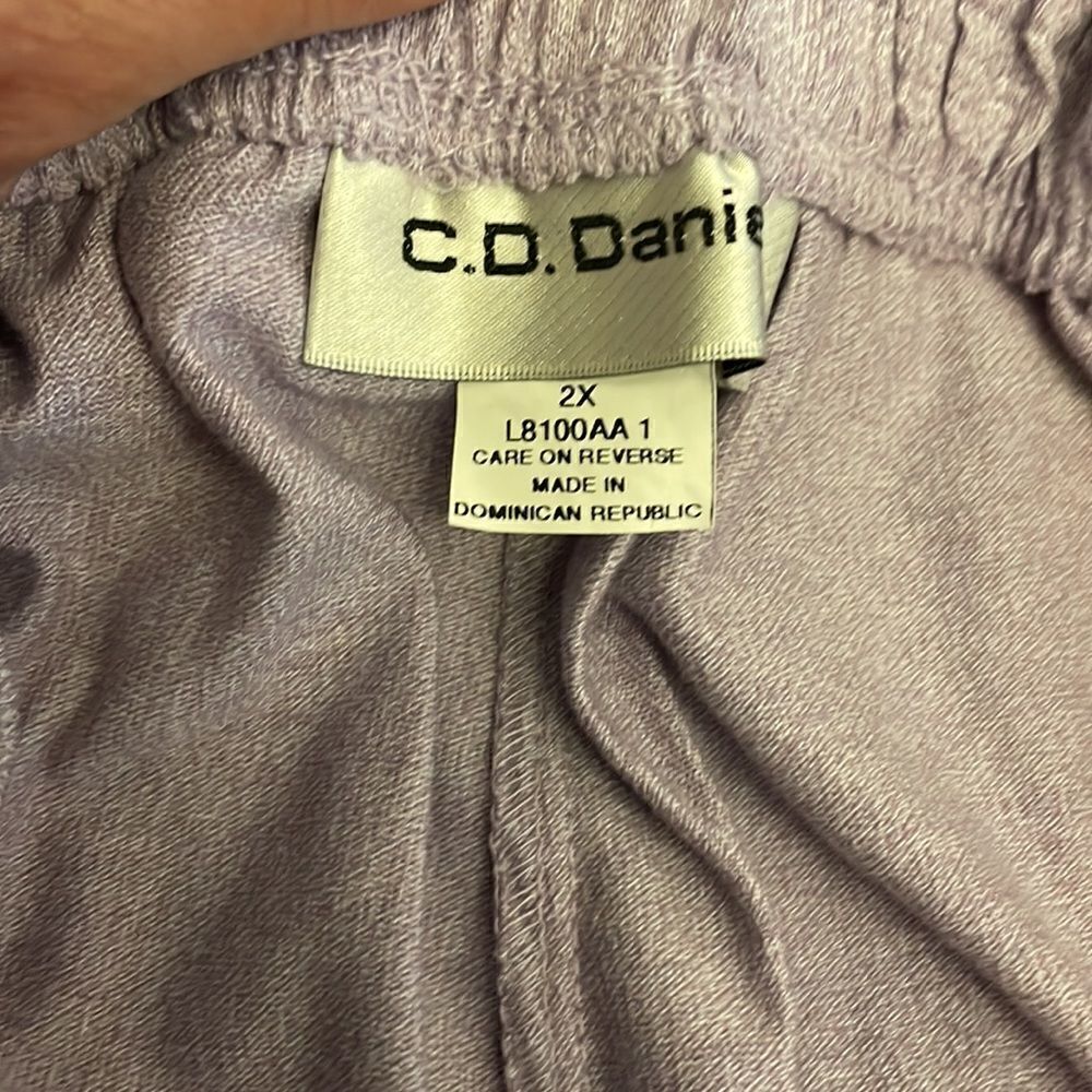 C. D. DANIELS LAVENDER KNIT DRAWSTRING PANTS WITH… - image 10